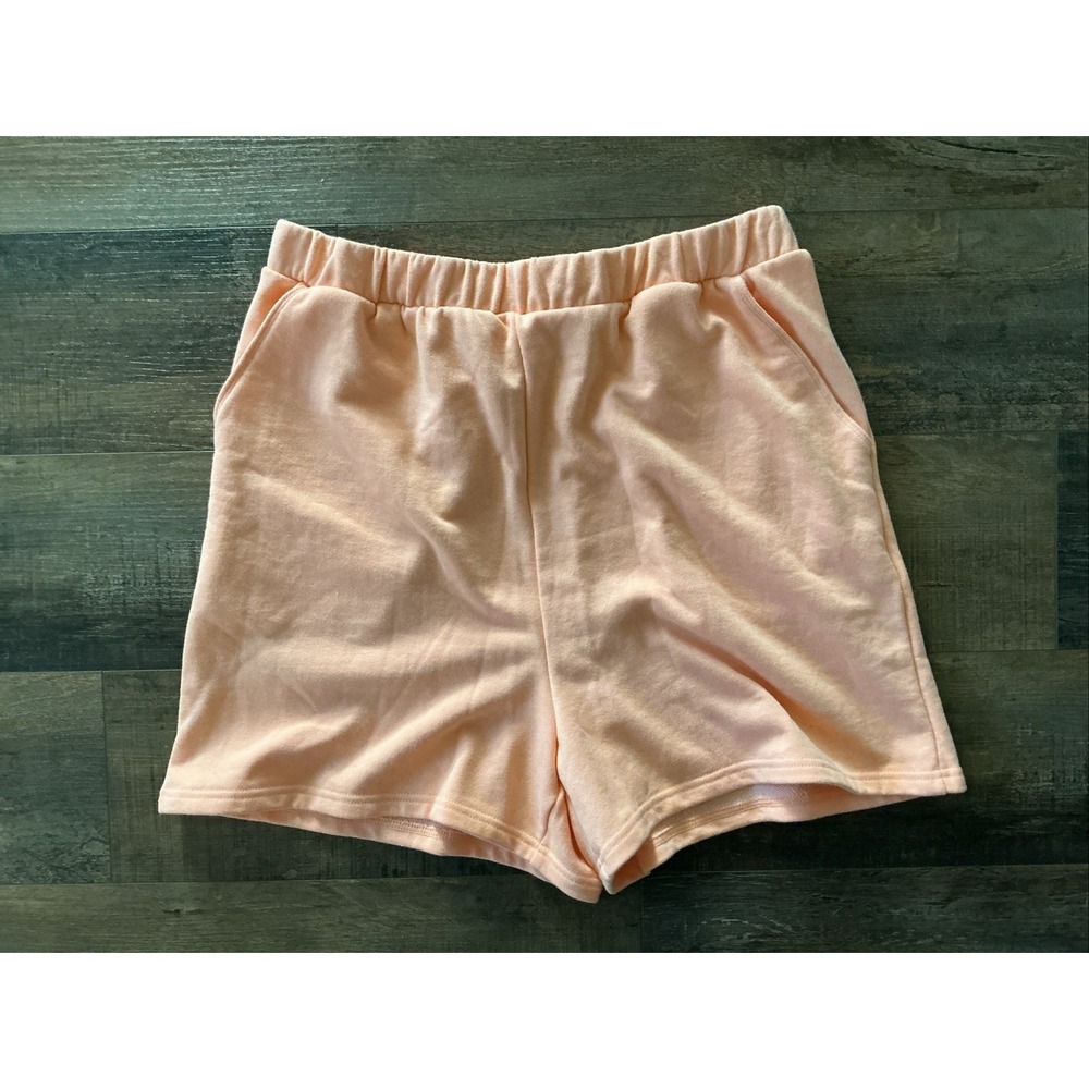 Free People Free-Est Lounge Shorts Sweats Elastic Waist XL Peach Orange Comfy - Picture 1 of 4
